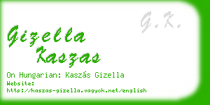 gizella kaszas business card