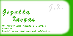 gizella kaszas business card